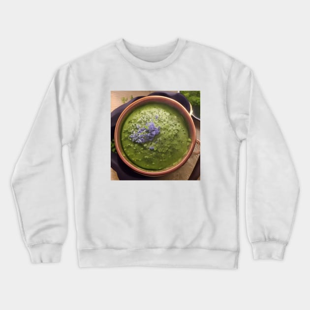 Matcha Tea Time Green Vintage Crewneck Sweatshirt by Flowering Away